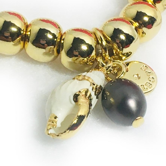 Talbots Seashell Stretch Bracelet Multi Gold - Picture 4 of 7
